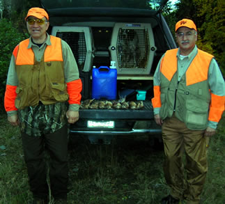 Hunting with friends in Maine.
