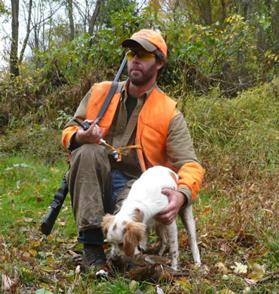 Scott and Dora and her first pheasant.